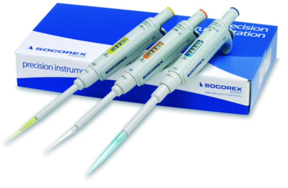 SOCOREX Acura Manual 825 Triopack J Pack of 3 Micro Pipettes 2/20/200 µl