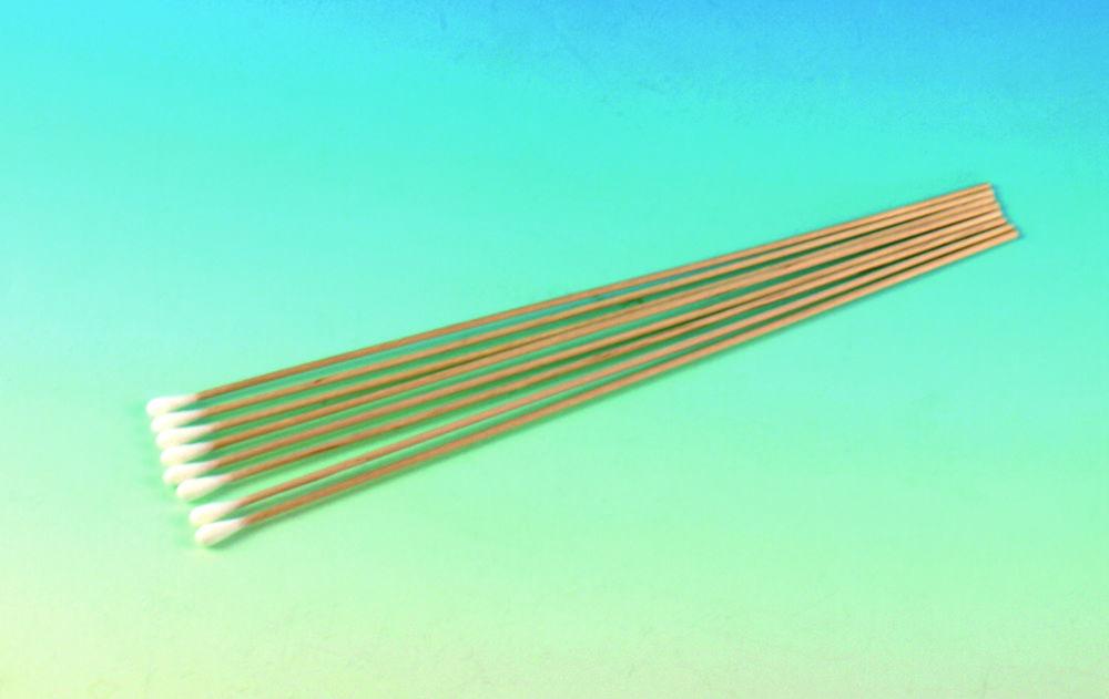 Glaswarenfabrik Karl Hecht Cotton Swabs (230 mm) with One-Sided Cotton Head – Pack of 100