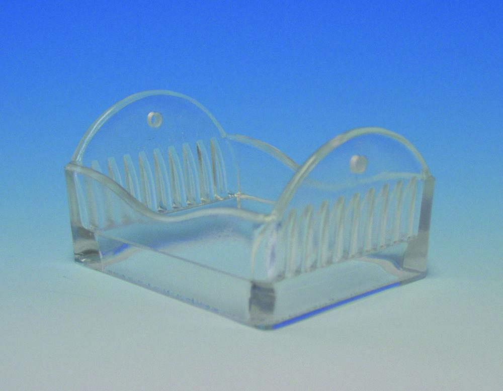 Hecht Staining Rack, Glass, for 10 Slides, Without Handle

