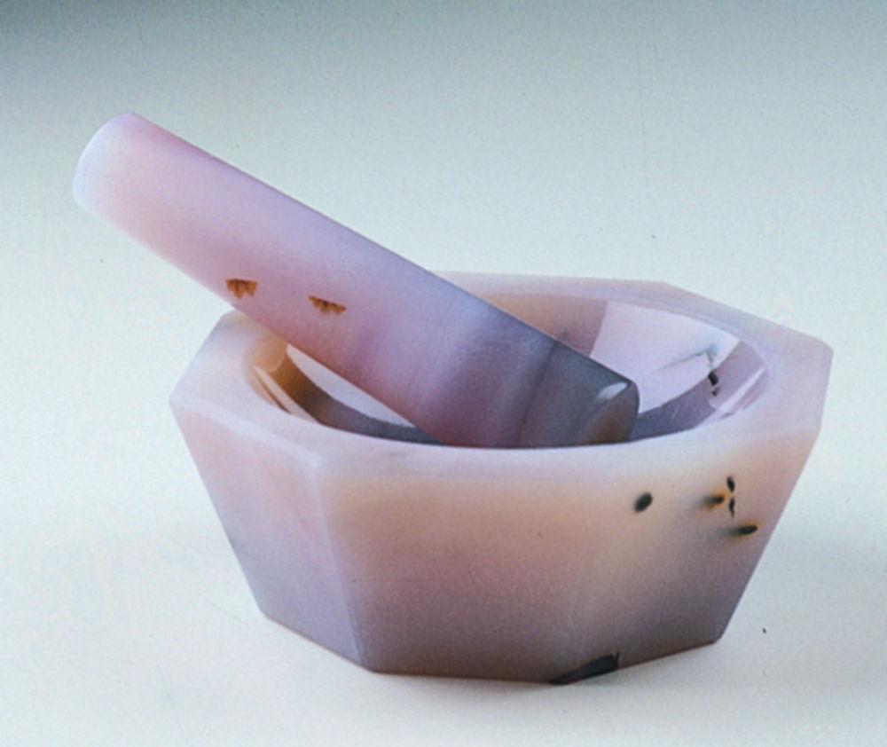 C.Giese KG Agate Mortar with Pestle (Outer Diameter 75 mm)