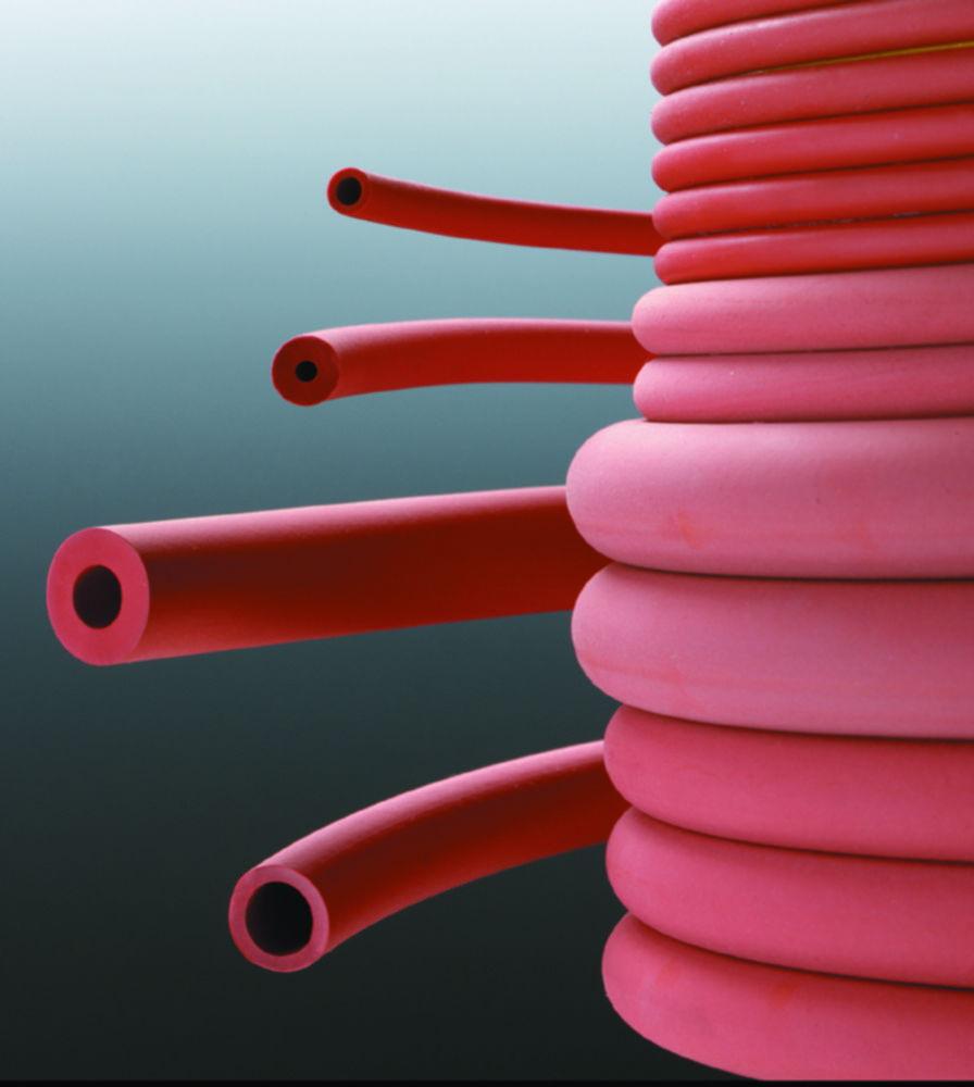 Deutsch & Neumann Red Rubber Tubing, 6 x 2mm, Hardness 45 Shore A, Supplied Per Meter