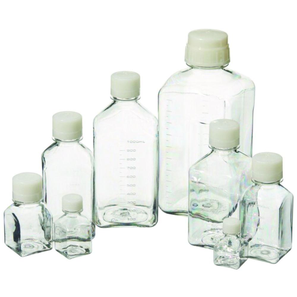 Thermo Nalgene Media Square Bottles 1000 mL PETG with Cover Sterile Pack of 24