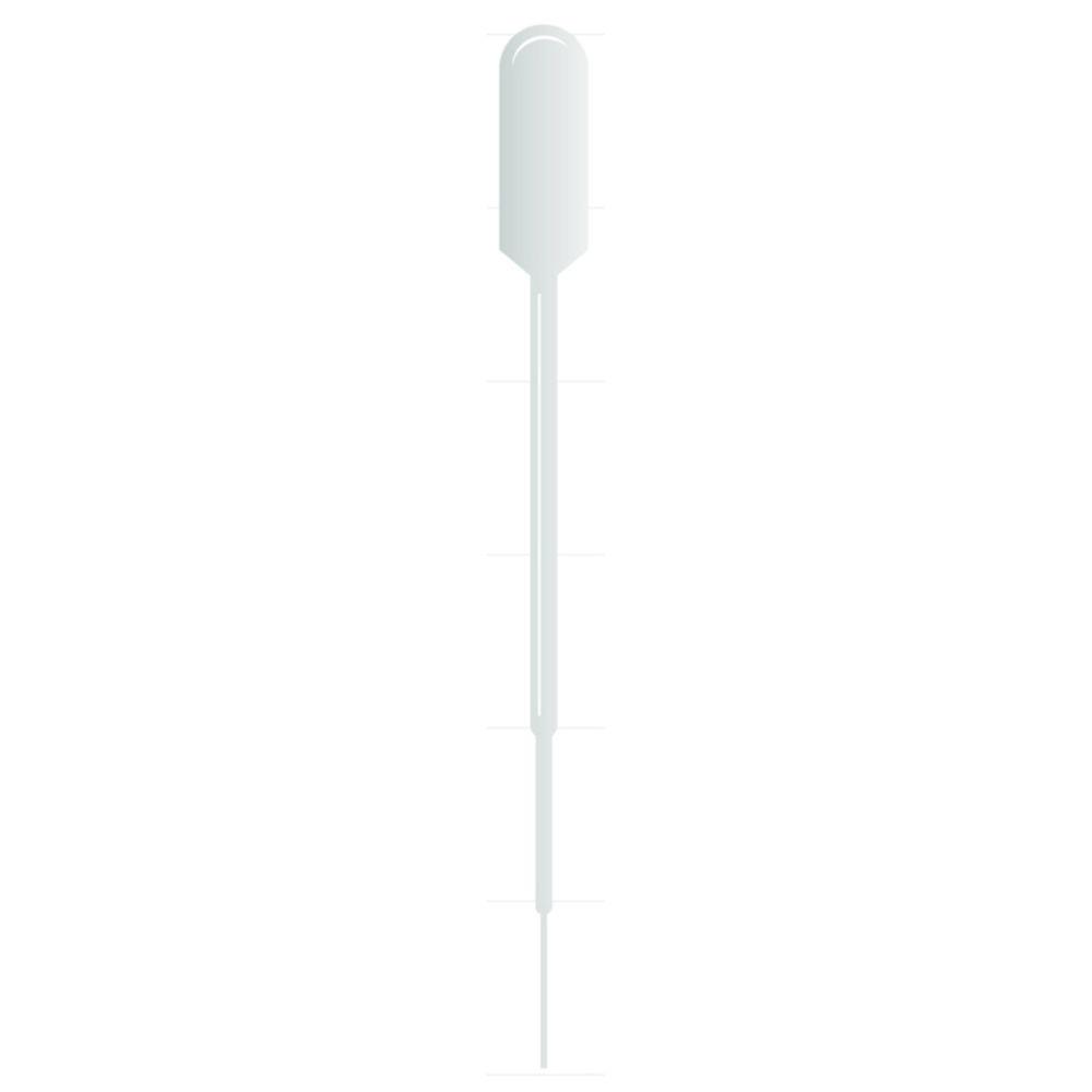 Thermo Samco Transfer Pipets, 5 mL, Non-Sterile, Extra Fine Tip with Large Bulb, Pack of 250