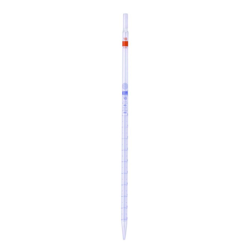 Hirschmann Laborgeräte Measuring Pipette 20:0,1 mL 360mm, Class AS, AR-Glass, DIN ISO 835, Blue Graduation