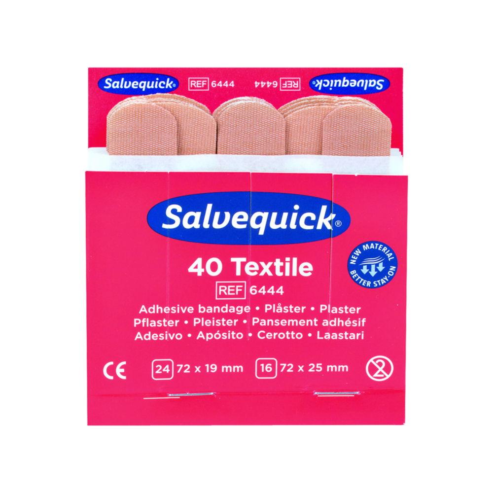 W.Söhngen Salvequick Plaster Elastic 24 x 72x19 mm / 16 x 72x25 mm Refill 6444, Pack of 40