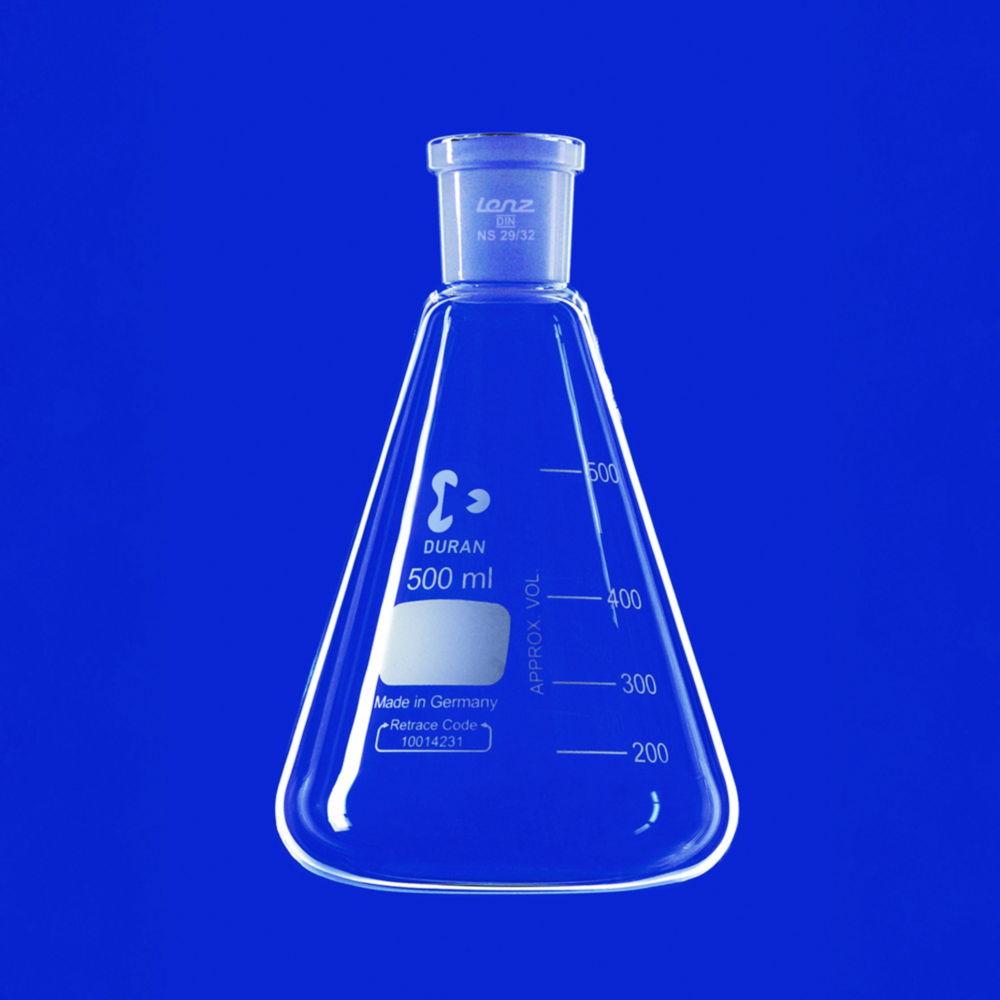 Lenz-Laborglas 100 mL Erlenmeyer Flask with Conical Ground Joint (NS 14/23)