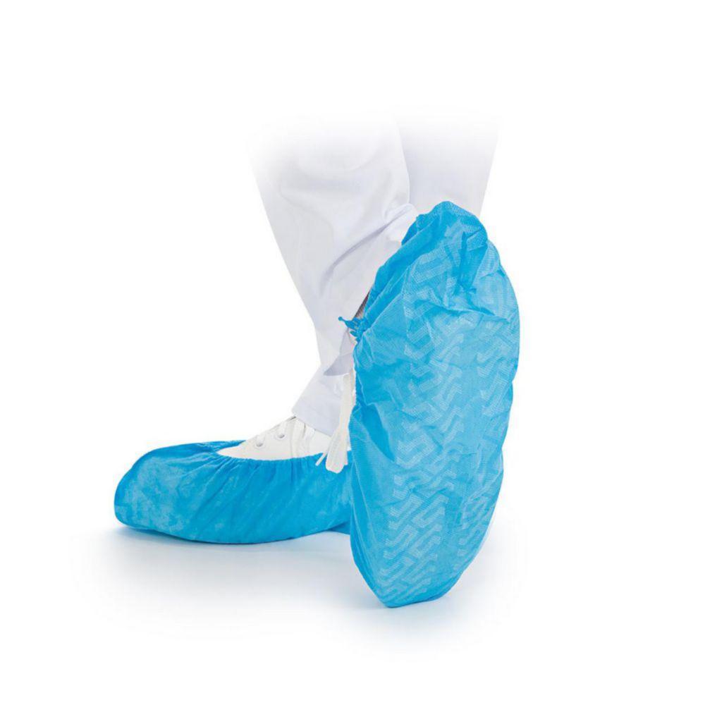 Overshoes, PP, with structure for HYGOMAT, 46 cm, light blue, with slip resistant sole, pack of 100