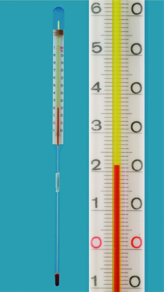 Amarell Industrial Thermometer 165 mm, 0...+200:2°C, Special Filling Red
