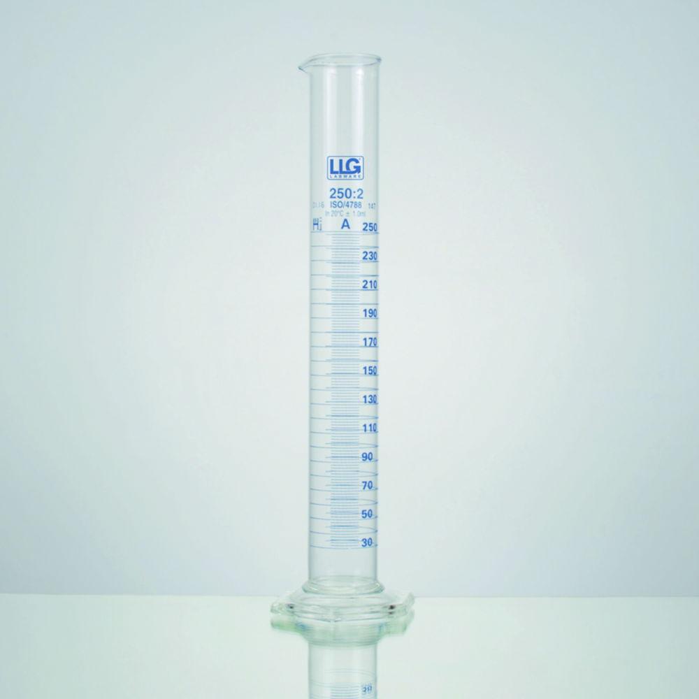 LLG Measuring Cylinder 1000 mL Tall Form Boro 3.3 Class A Blue Scale Boro 3.3 Base Batch Certified