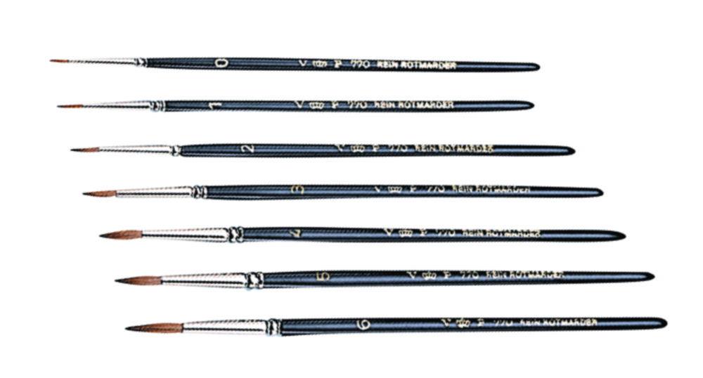 Red marten-hair brush size 2, hair length 7 mm