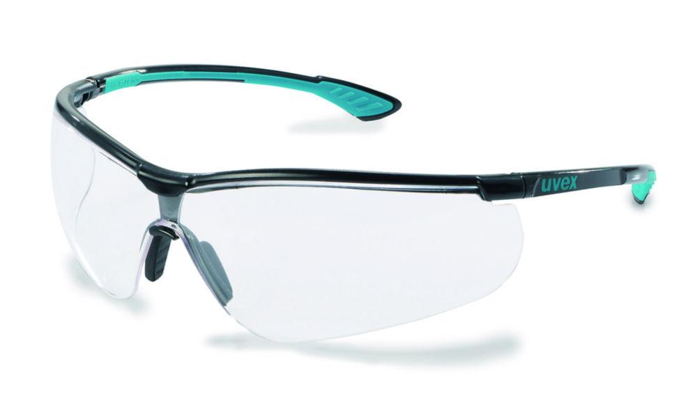 Uvex Sportstyle 9193 Protection Spectacles, Black/Blue, Colourless Lenses, UV 400, 2C-1.2, Supravision Extreme

