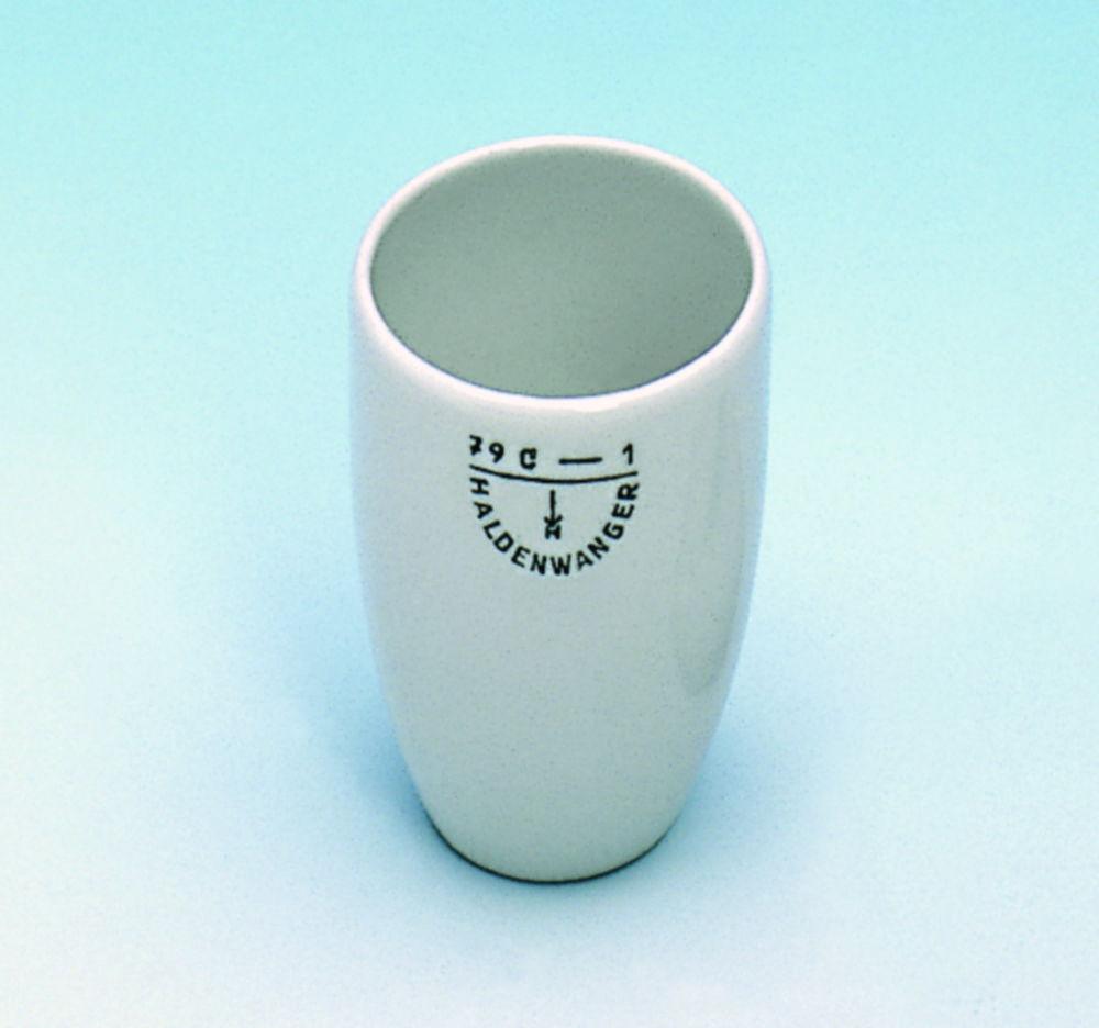 Haldenwanger Porcelain Crucible 40 mm Ø Tall Form Glazed DIN 12904