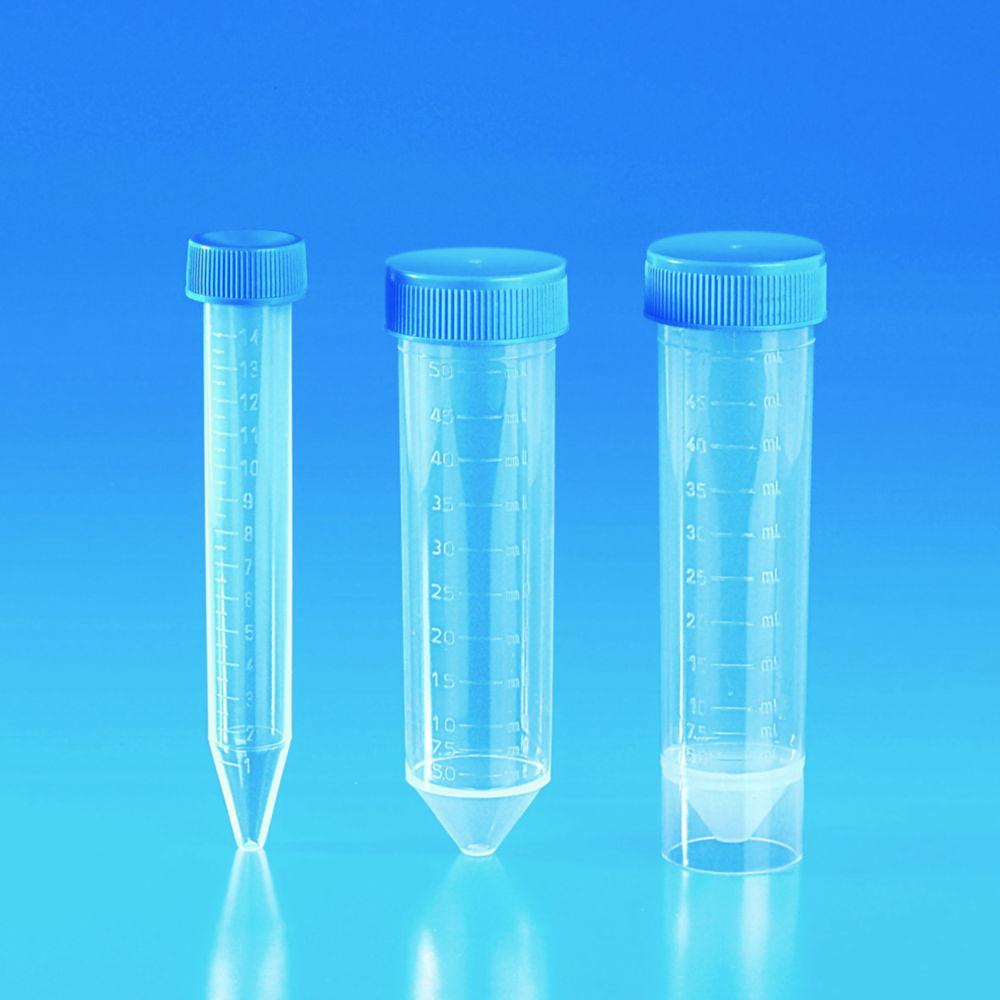 Kartell Conical Grad Test Tube 15 mL PP Pack of 150 Sterile Red Cap 17 x 120 Self-Standing Bottom