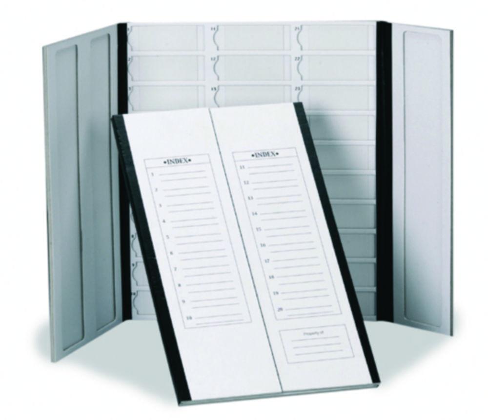 Heathrow Scientific 20-Place Cardboard Slide Tray, Black Trim (208 x 341 x 9 mm)