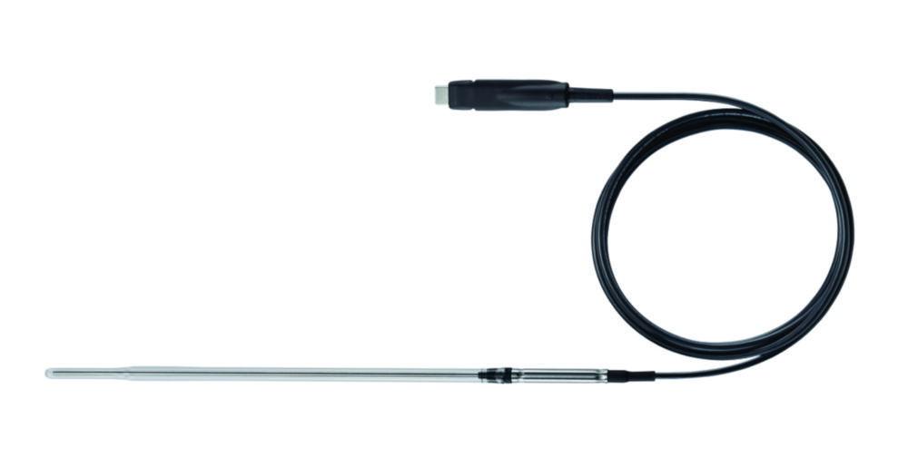 Laboratory probe glass-coated (digital) with Pt100 temperature sensor Measuring range -50°C...+400°C