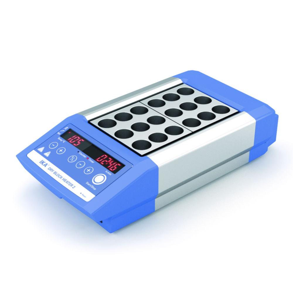 IKA Digital Block Thermostat Dry Block Heater 2 for 2 Aluminium Block Insert, Up to 120°C