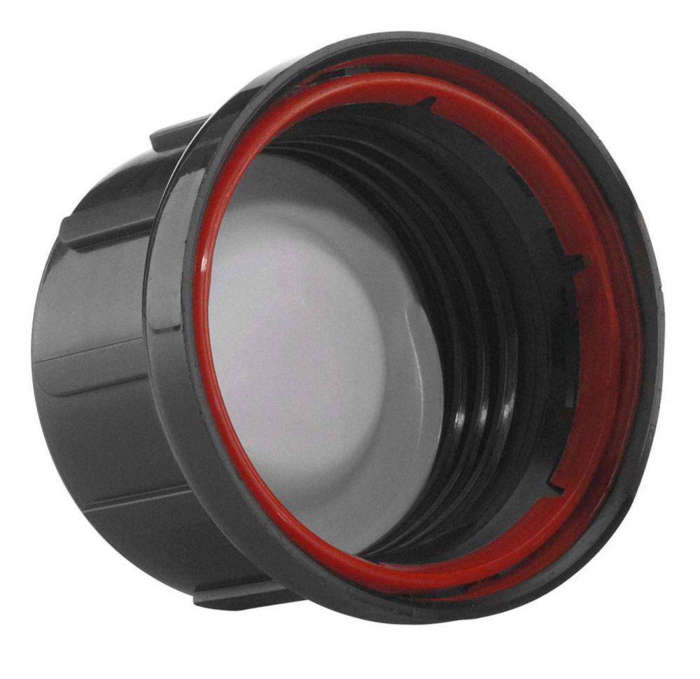 Kautex Textron Bell Cap Black PP PTFE Cup-Shaped Liner Red PP Tamper-Evident Ring