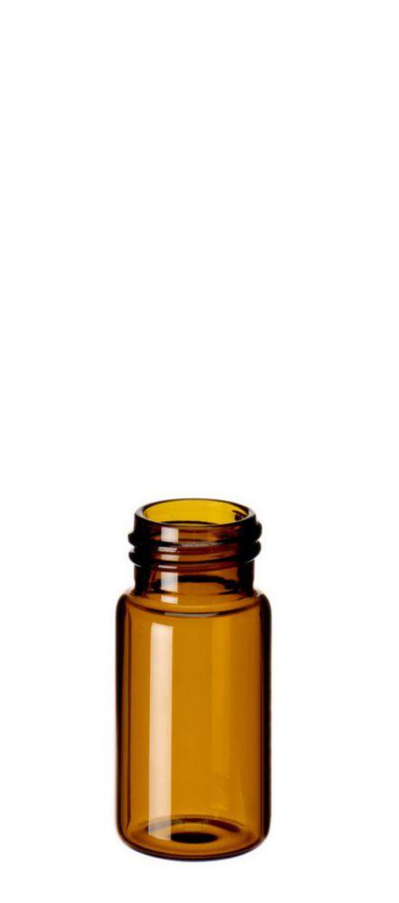 LLG Screw Neck Vials N 24, 20 mL, 27.5 mm O.D., 57 mm Height, Amber, Flat Bottom, Pack of 100