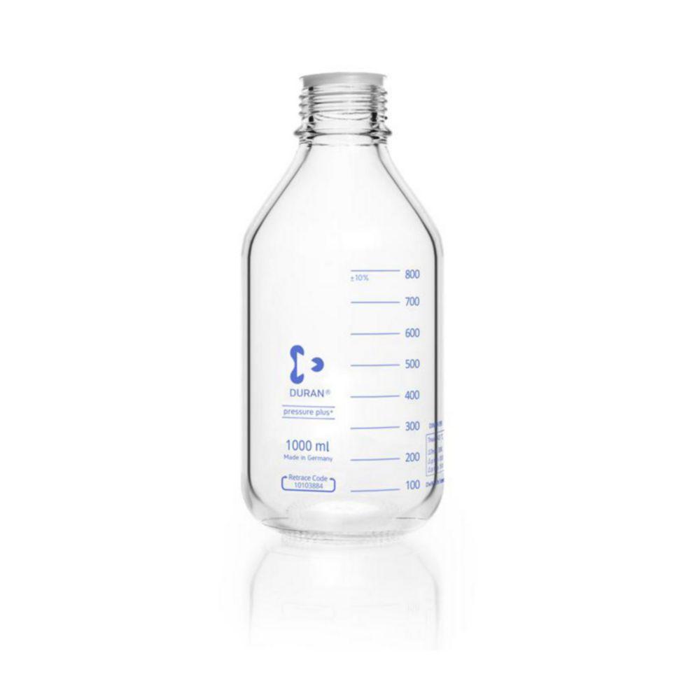 DWK Duran Laboratory Bottle 1000 ml, Clear Pressure Plus, GL45, Pressure Resistant -1/+1.5 Bar​