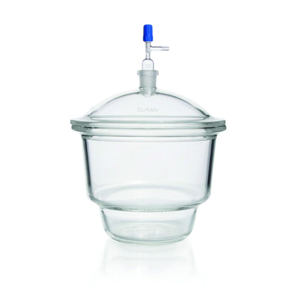 DWK Duran Vacuum Desiccator with Stopcock, 200 mm, Without Plate