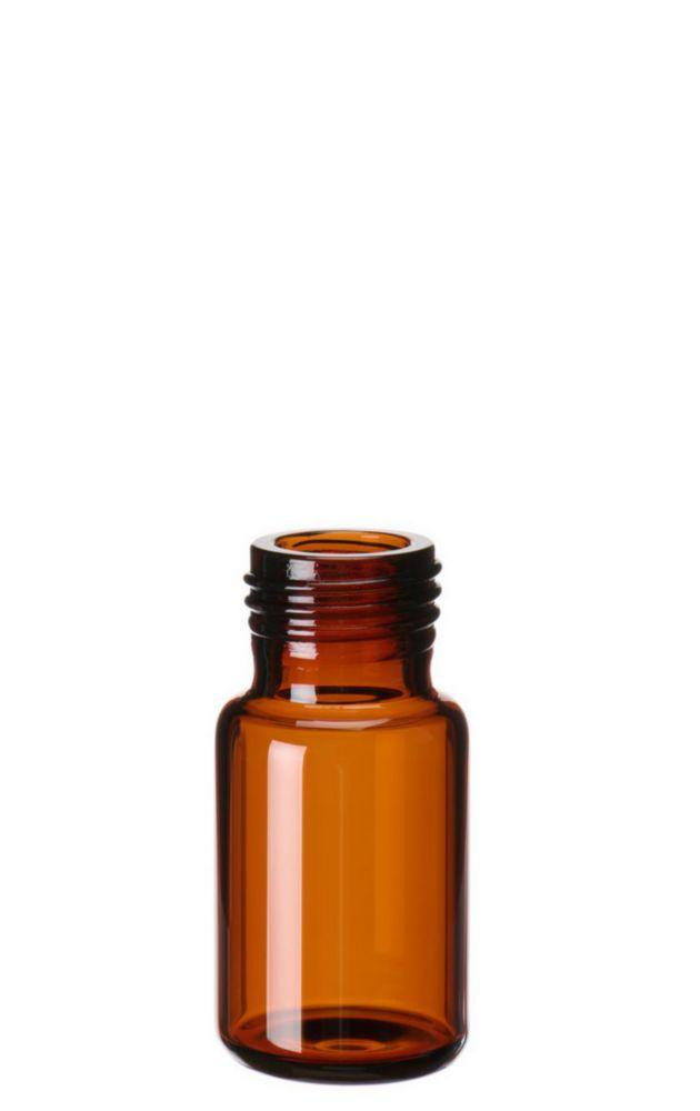 LLG Labware Fine Thread Flasks 10 mL Brown Glass Round Bottom 46 x 22.5 mm Pack of 100