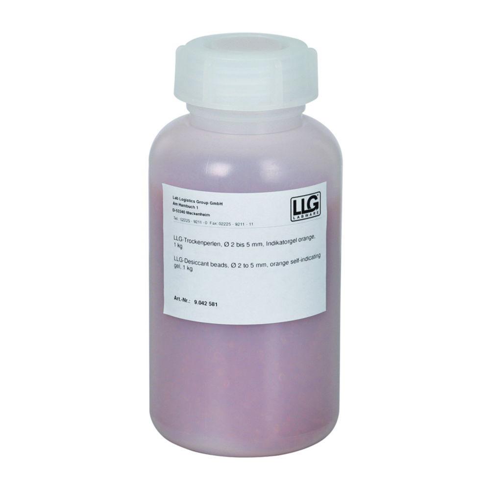 LLG Desiccant Beads 2 to 5 mm Orange Self-Indicating Gel, 1 kg