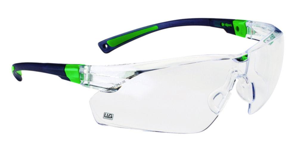 LLG Protection Spectacle Lady, Black/Green Frame, Clear Lenses, 2C-12-U-1 FT CE, Anti-Scratch