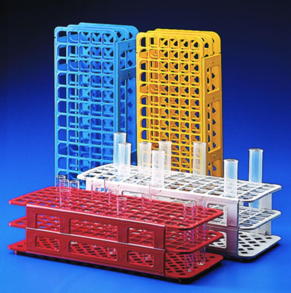 Kartell Universal Test Tube Rack for 40 Tubes Ø 20 mm PP 105 x 246 x 72 mm Yellow