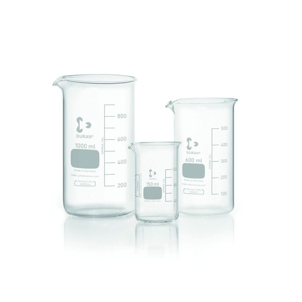DWK Duran Tall Form Beaker with Spout, 600 mL