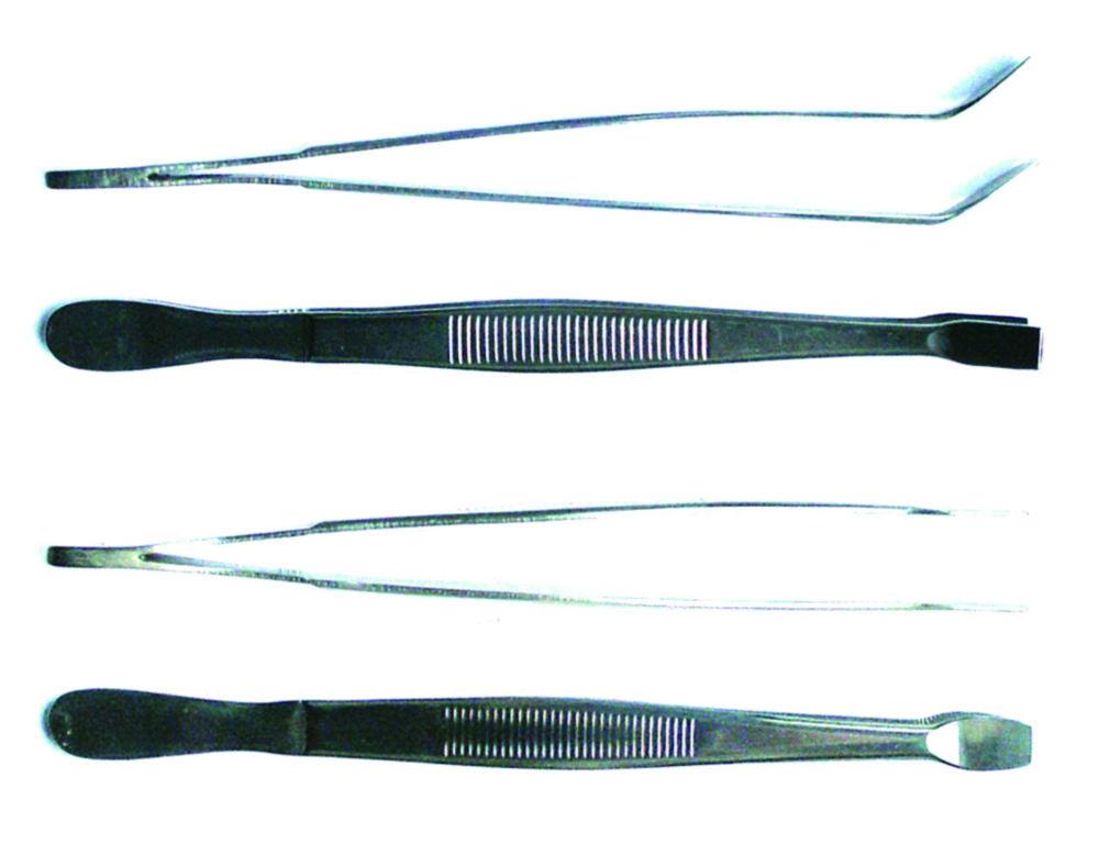 LLG Forceps for Cover Slips, Curved Type, Kühne, 130 mm, Stainless Steel, 4301