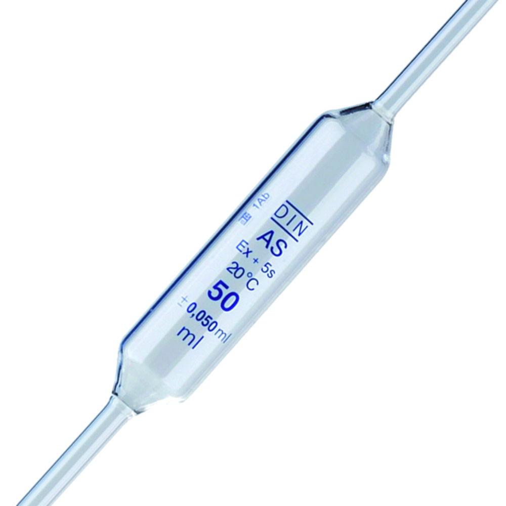 LLG Volumetric Pipettes 2 mL Soda Lime Glass Class AS Blue Grad 330 mm Conformity Batch Certified Pack of 10