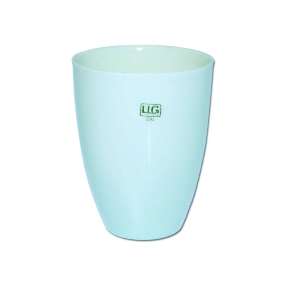 LLG Porcelain Crucibles 3/35 DIN 26 mL, 35 mm Dia., Tall Form, Glazed, Pack of 5