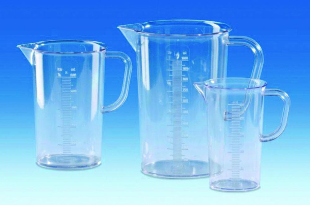 VITLAB Measuring Jugs, 1000 ml, SAN Moulded Graduation

