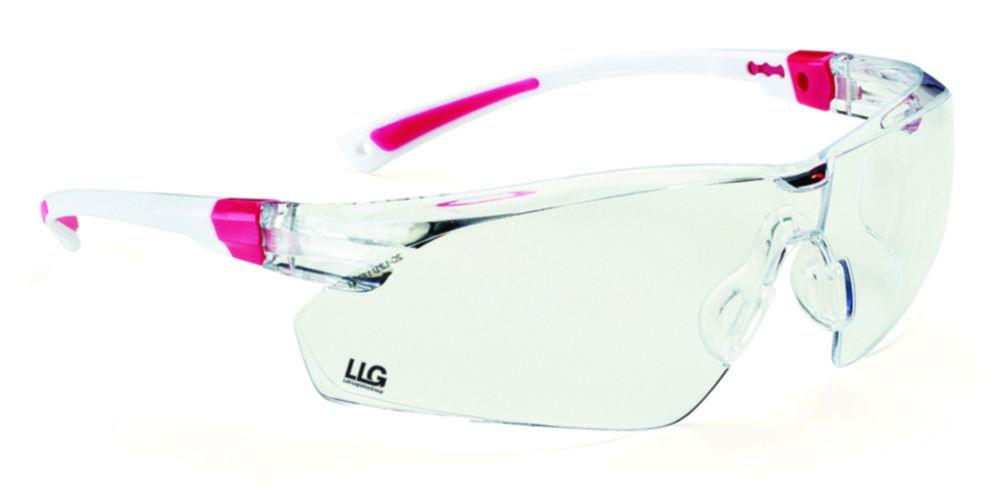 LLG Protection Spectacle for Lady, White/Pink Frame, Clear Lenses, Anti-Scratch