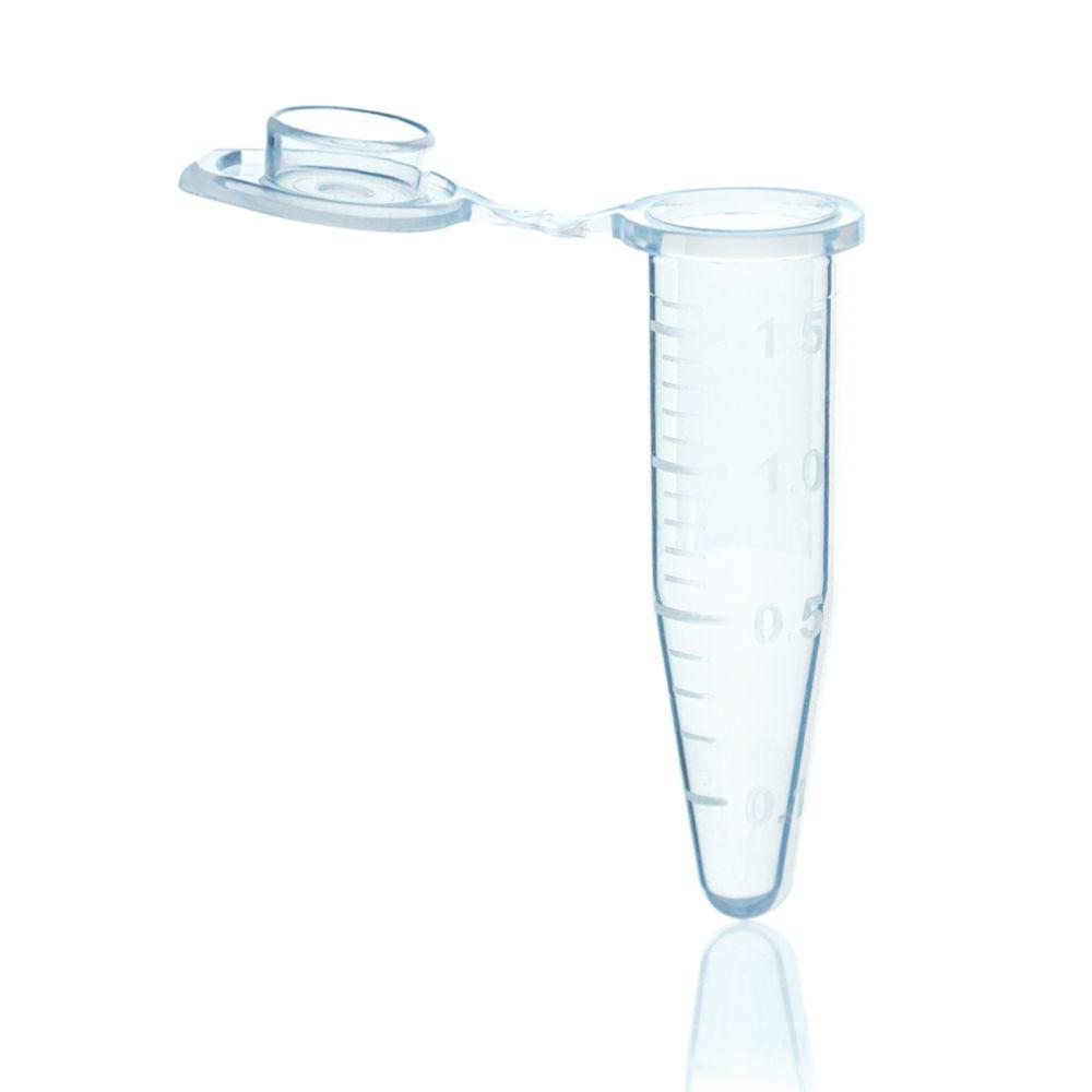BRAND Disposable Tubes 1.5 mL PP, Transparent, with Cap