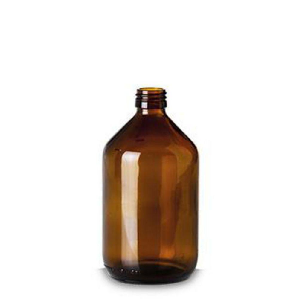 RIXIUS Packing Bottles 500ml Light Brown Glass PP DIN 28 (Pack of 20)

