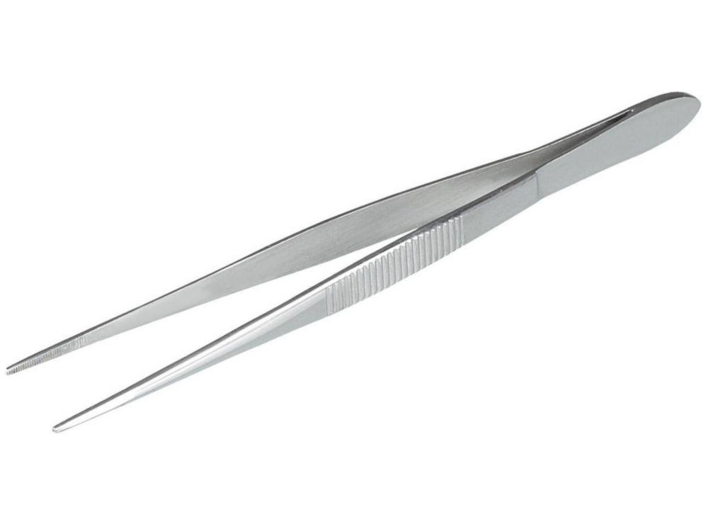 Bürkle Tweezers, 130 mm, Stainless Steel, Pointed Straight Shape