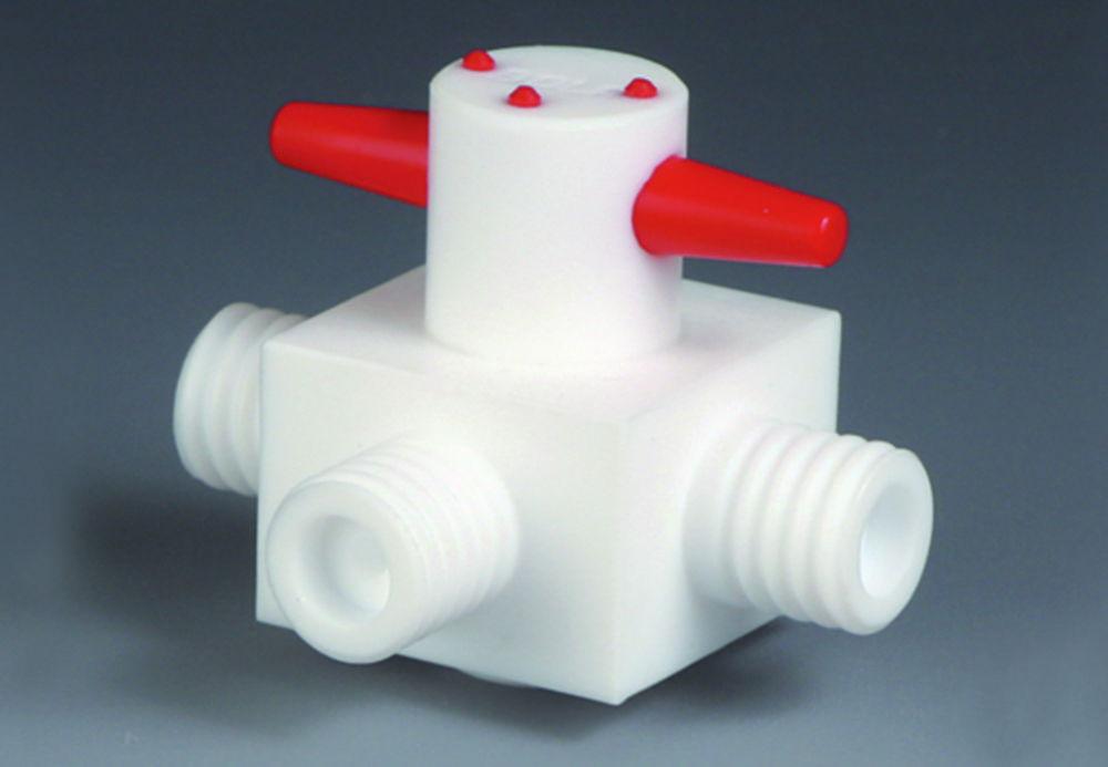 Bohlender Stopcocks, 3-way, 6mm Bore GL 25, PTFE