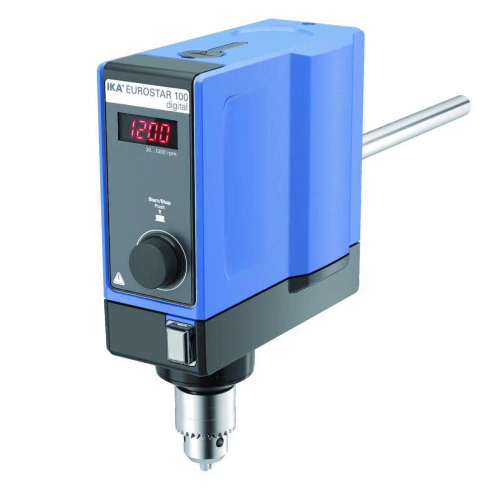 IKA Overhead Stirrer EUROSTAR 100 Digital S 3 0/30 - 1.300 min-1, without Accessories with Swiss Plug