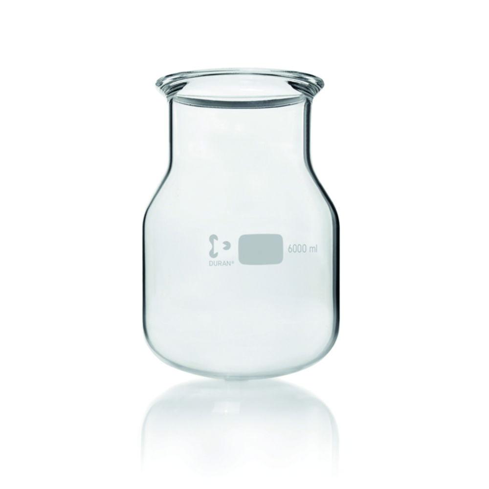DWK Duran Flat Flange Reaction Vessel, Duran, DN 100, Without Lid, Cap. 4000 ml