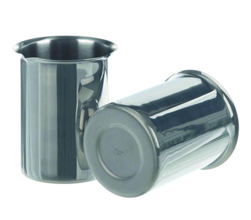 BOCHEM Beaker 500 ml, 18/10 Steel with Rim and Spout