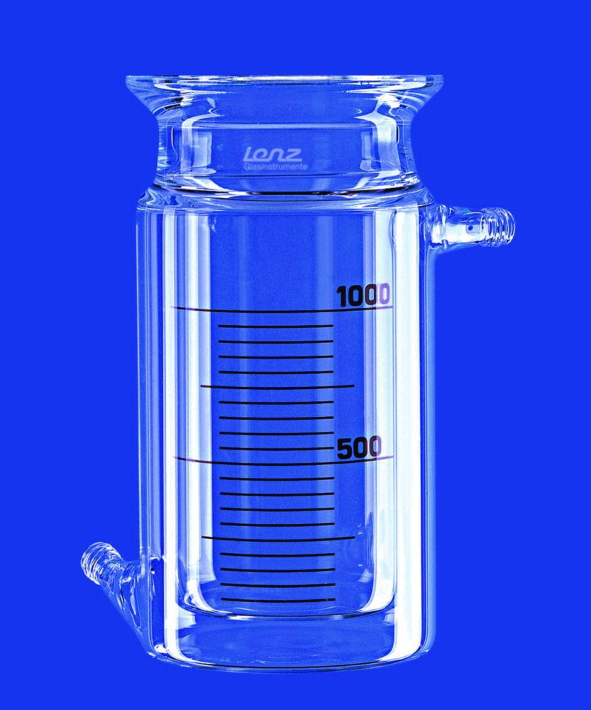 Lenz-Laborglas Reaction Vessel, Cylindrical, with Thermostatic Jacket, LF 150, Capacity 4 L
