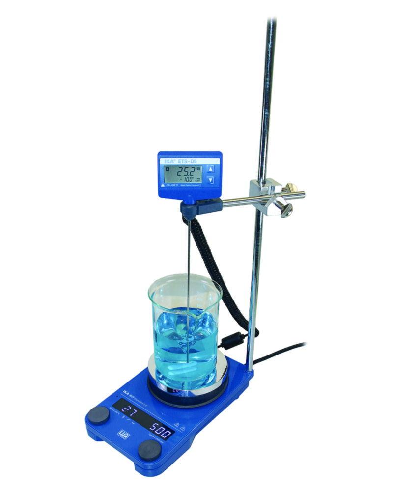 LLG Package Magnetic Stirrer RCT Standard 2.0 Safety, incl. Probe PT1000, Contact Thermometer ETS-D5, Universal Bosshead 13 mm w. Thumb Screw, UK-Plug