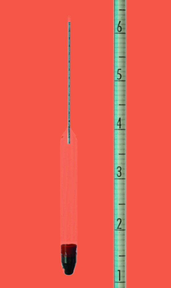 Amarell Baumé Hydrometers 50 - 60 in 0.1°Bé, Length: 280 mm