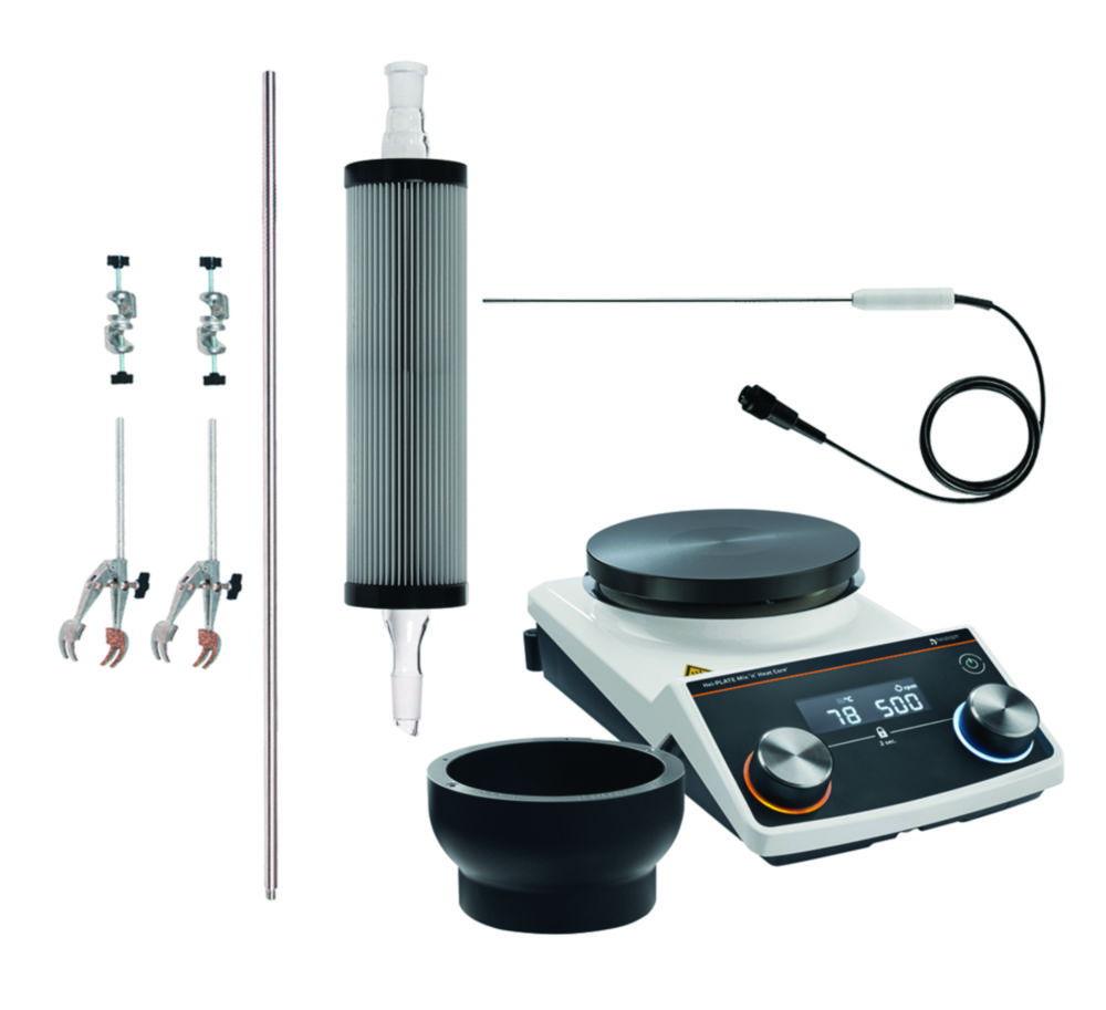 Heidolph Hei-PLATE Reflux Package Core+ Hei-PLATE Mix'n'Heat Core+, Pt 1000 (V4A), Heat-On Attachment 1 L, Findenser 29/24