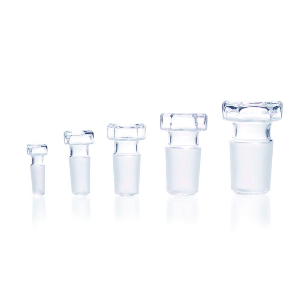 DWK Duran Hexagonal Stopper NS 10/19 Flat, Diamond Ground