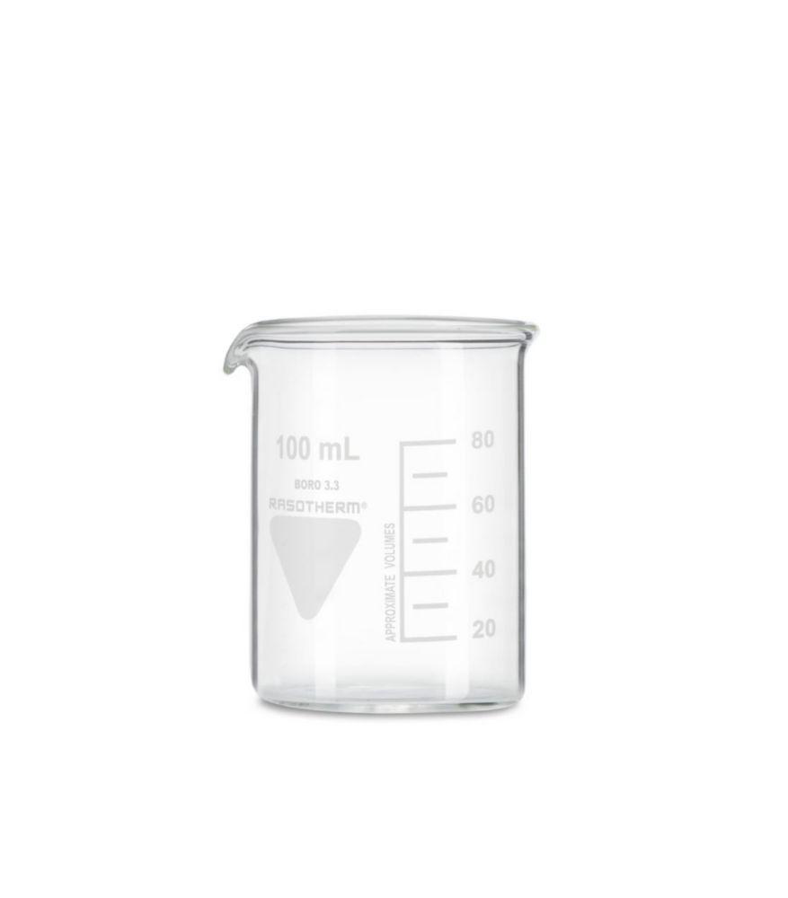 Scherf Beakers 100 ml, Low Form, Boro 3.3 with Division and Spout, Pack of 10