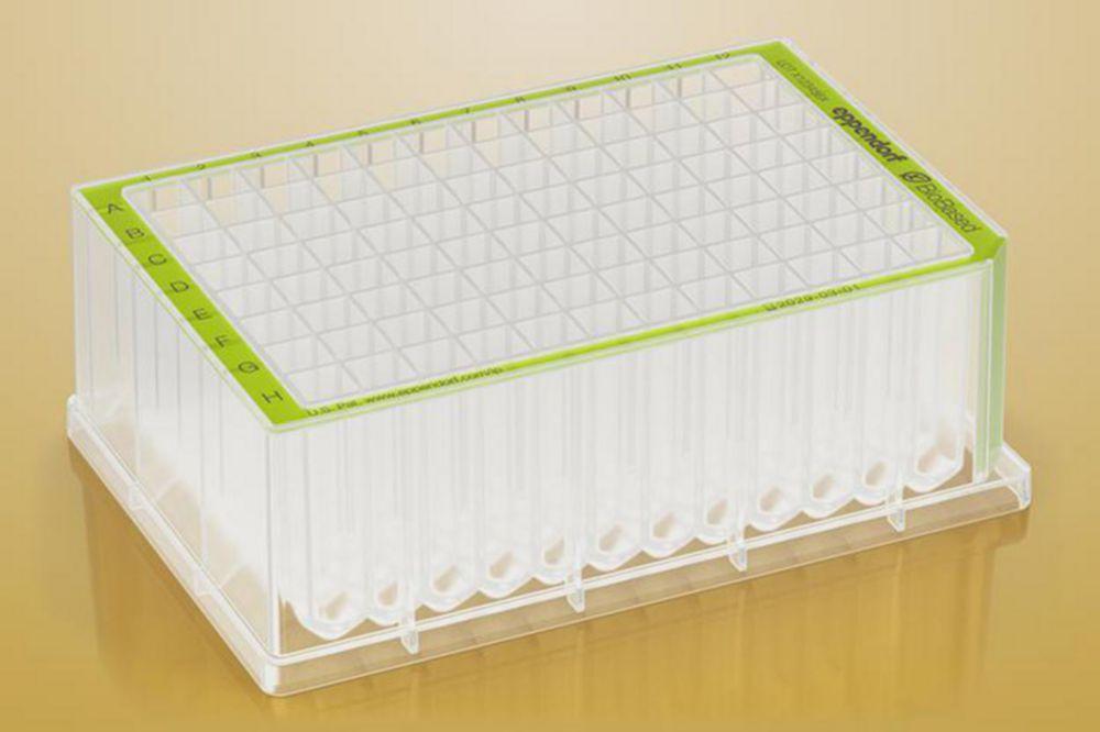 Eppendorf Deepwell Plates BioBased 96/2000µL, PCR clean & Protein free, green pack of 20