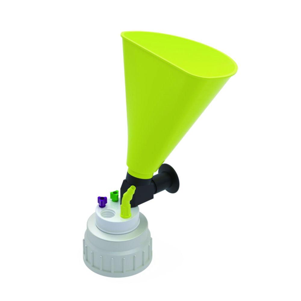 Bohlender b.safe Waste Cap B53 with Funnel 2x UNF1/4", 1x GL14, 1x NPT1/8"