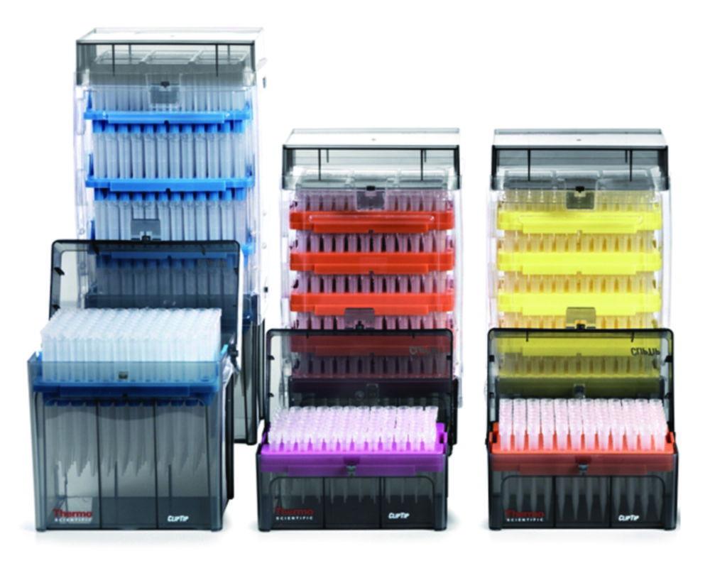 Thermo Scientific Pipette Tips ClipTip 300-30-300µL 63mm, Sterile in Rack, Pack of 10x96